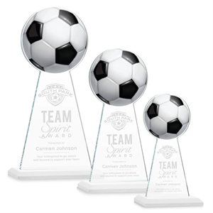 Edenwood Soccer VividPrint/Etch Award - White | https://www.bestnamebadges.com