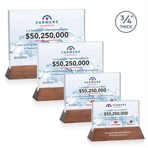 Walkerton VividPrint™ Award - Starfire/Walnut (Horiz) | https://www.bestnamebadges.com