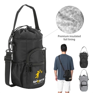 Custom Golf Cooler Sling Bag With Drawstring Top