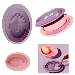 Foldable Silicone Makeup Brush Cleaning Bowl