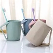 Wheat Straw Toothbrush Stand Holder Cup | https://www.bestnamebadges.com