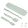 Wheat Straw Spoon Chopstick Fork Tableware set for Travel | https://www.bestnamebadges.com