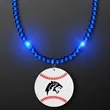 LED Bead Necklace with Baseball Medallion | https://www.bestnamebadges.com