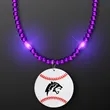 LED Bead Necklace with Baseball Medallion | https://www.bestnamebadges.com