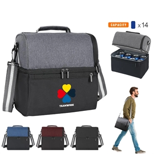 14 Can Insulated Cooler Bag With Two Compartments
