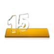 Northam Anniversary Award - Amber | https://www.bestnamebadges.com