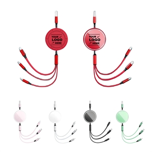 Retractable 3 in 1 Multiple Charging Cord Adapter
