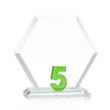 Riviera Anniversary Award No 5 - Green | https://www.bestnamebadges.com