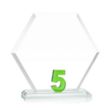 Riviera Anniversary Award No 5 - Green | https://www.bestnamebadges.com
