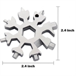18-in-1 Stainless Steel Snowflake Multi-tool | https://www.bestnamebadges.com