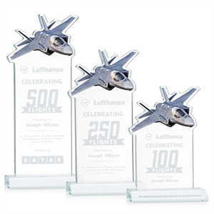 Top Gun VividPrint™/Etch Award - Clear | https://www.bestnamebadges.com