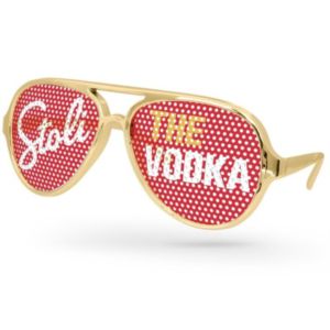 Metallic Aviator Sport Pinhole (micro PERF) Sunglasses
