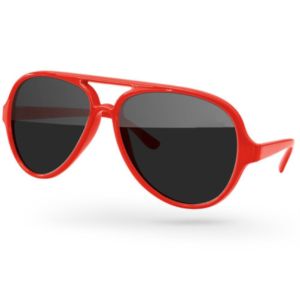 Aviator Sport Sunglasses w/ Corner Lens and Arm Imprints