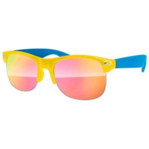 2-Tone Club Sport Mirror Sunglasses w/ 1-color imprint