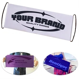 Customized Hand Holding Large Sign Blank Banner