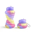 20oz Colorful Silicone Foldable Bottle | https://www.bestnamebadges.com