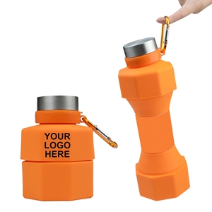 22oz Foldable Dumbbell Shape Fitness Bottle
