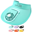 USB Fan Sun Hat Wide Brim Portable Running Visor Cap | https://www.bestnamebadges.com