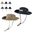Wide Brim Bucket Hat With String | https://www.bestnamebadges.com