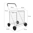 Utility Flat Folding Shopping Cart | https://www.bestnamebadges.com