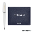 Hugo Boss® Ballpoint Pen & Wallet Set | https://www.bestnamebadges.com