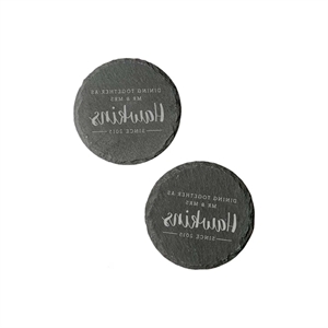Personalized Black Slate Coaster