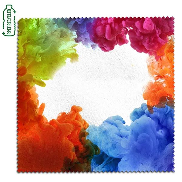 8" X 8" Full Color Sublimation Recycled RPET Polyester Micro