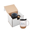14oz Ceramic Mug With Cork Base In Mailer | https://www.bestnamebadges.com