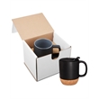 14oz Ceramic Mug With Cork Base In Mailer | https://www.bestnamebadges.com