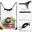 Clear Stadium Drawstring Backpack | https://www.bestnamebadges.com