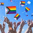 Progress Rainbow Pride Flag | https://www.bestnamebadges.com