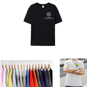 Unisex Pure Cotton T-shirts Can Be Customized with Logos