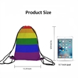 210D LGBT Gay Pride Polyester Drawstring Backpack | https://www.bestnamebadges.com