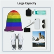 210D LGBT Gay Pride Polyester Drawstring Backpack | https://www.bestnamebadges.com