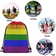 210D LGBT Gay Pride Polyester Drawstring Backpack | https://www.bestnamebadges.com