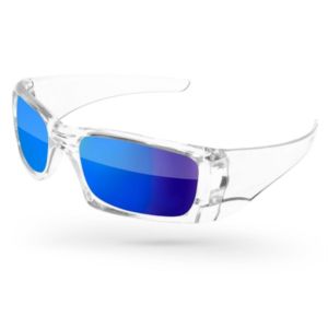 Clear Wrap Mirror Sunglasses w/ 1-color imprints