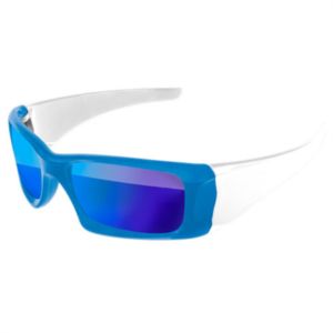 2-Tone Wrap Mirror Sunglasses w/ 1-color imprint