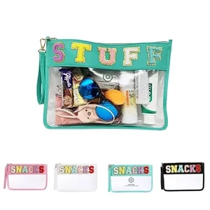 Letter Clear Tote Bag with Wrist Strap