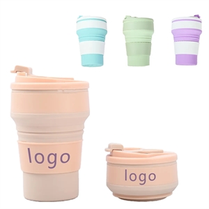 11oz Silicone Portable Folding Water Bottle