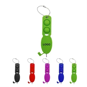 Silicone Push Pop Fidget Pen With Keychain