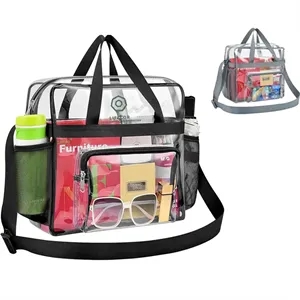 Clear Tote Lunch Bag with Reinforced Straps