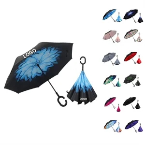 Reversible Umbrella With C-Shaped Handle
