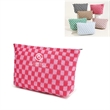 Large Checkered Cosmetic Bag | https://www.bestnamebadges.com