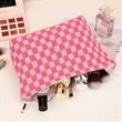 Large Checkered Cosmetic Bag | https://www.bestnamebadges.com