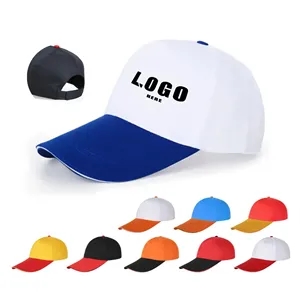 5 Panel Two-Tone Cotton Twill Caps