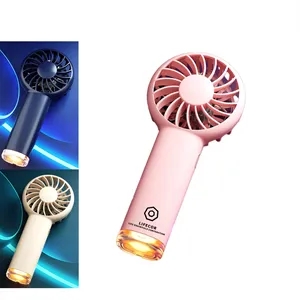 Rechargeable personal mini fan with light
