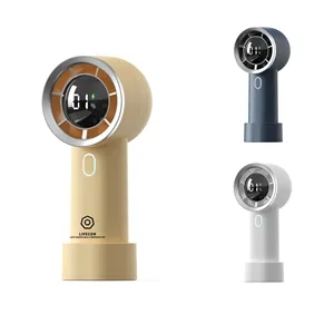 Handheld Fan with LED Display & Flashlight