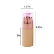 12 Colored Short Pencil Set With Sharpeners | https://www.bestnamebadges.com