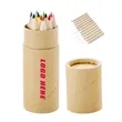 12 Piece Colored Short Pencil Set | https://www.bestnamebadges.com