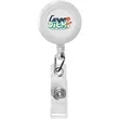 Retractable Badge Reel with Rotating Bulldog Clip | https://www.bestnamebadges.com